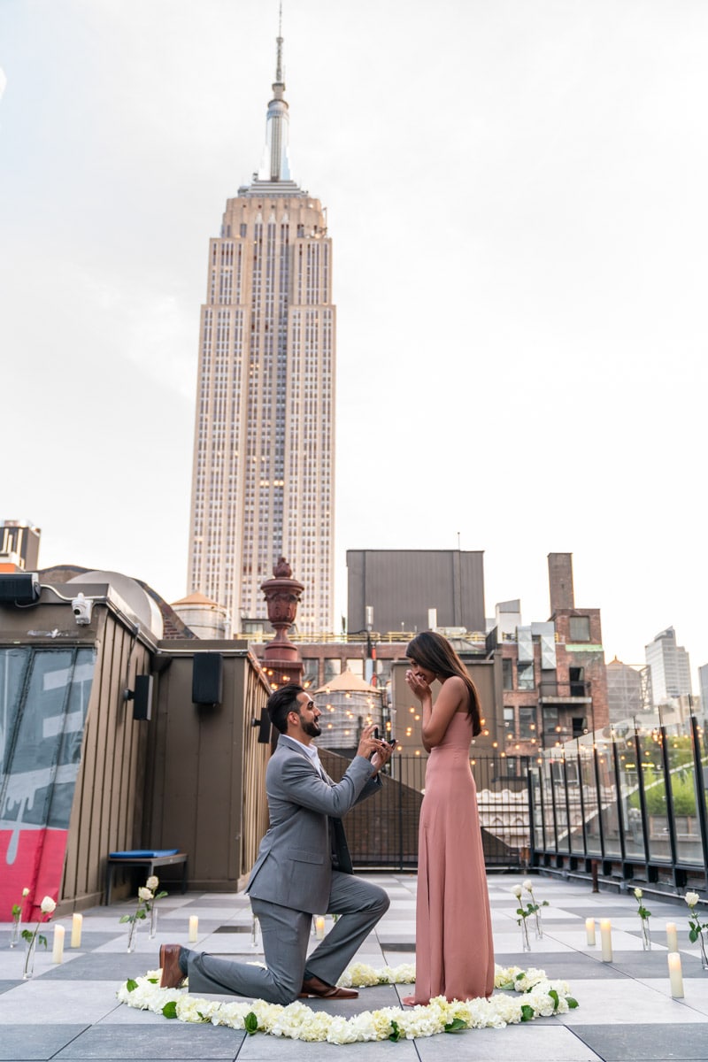 Outdoor  marriage proposal ideas in New York