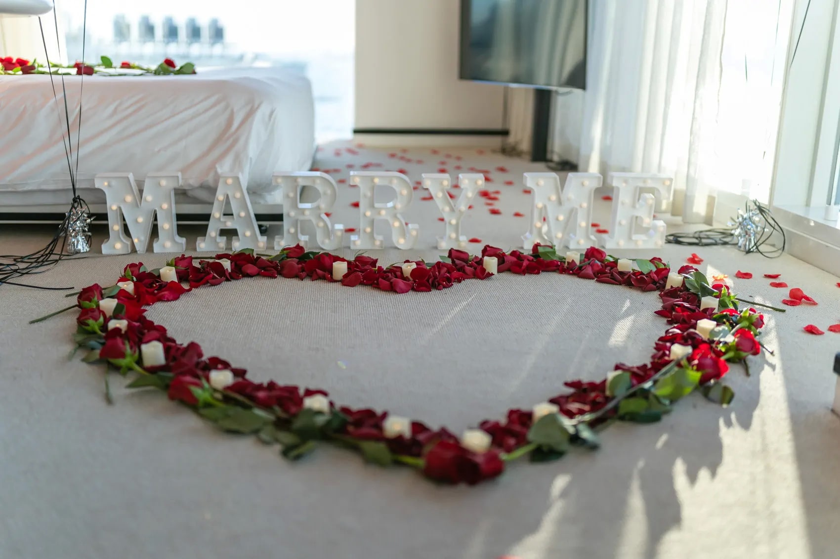 How to propose in a hotel room during the cold winter in New York?