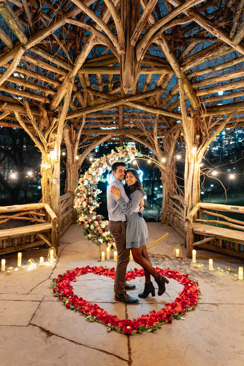 New York City proposal ideas: Romantic proposal in the park